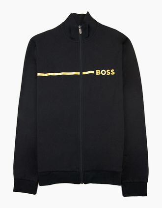 HUGO BOSS Mens Hugo Boss Stripe Logo Tracksuit Jacket Black 001 - Size: 42/Regular