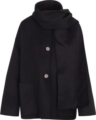 Jovonna London Alken Jas - Dames - Winterjassen - Zwart - M - Wol - Jassen