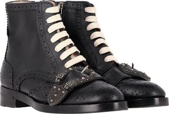 Gucci Womens Leather Queercore Brogue Wingtip Boot (Authentic Pre-Loved)