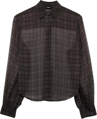 7 For All Mankind Blouses - Dames - Blouses - Grijs - S - Overhemden