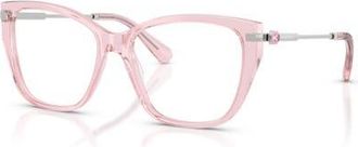 Swarovski 53mm Cat Eye optical glasses in Pink at Nordstrom