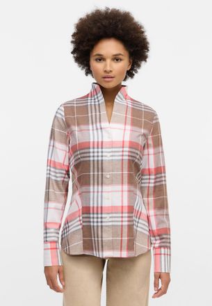 Eterna Hemdbluse ETERNA REGULAR FIT, Damen, Gr. 50, hazelnut, 70% Baumwolle, 30% Lyocell, Blusen Hemdbluse, EASY IRON (b&uuml;gelleicht)