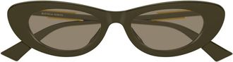 Bottega Veneta Sunglasses Bv1447 S 005 Green/Brown Women