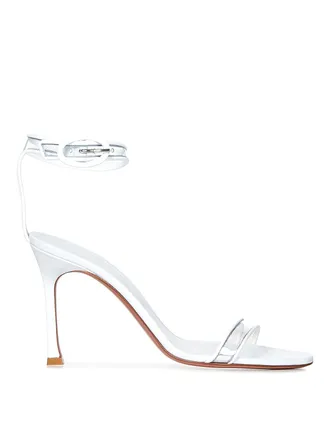 Amina Muaddi Kim Glass Sandal 95 Transparent Pvc