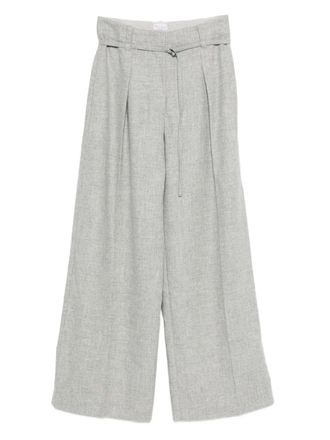 Brunello Cucinelli pleated belted trousers - Grey