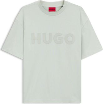 HUGO BOSS Oversized-fit cotton T-shirt with reflective logo
