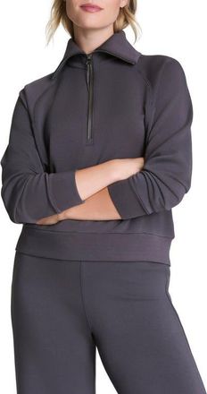 Spanx AirEssentials Half Zip Sweatshirt in Storm at Nordstrom, Size X-Large