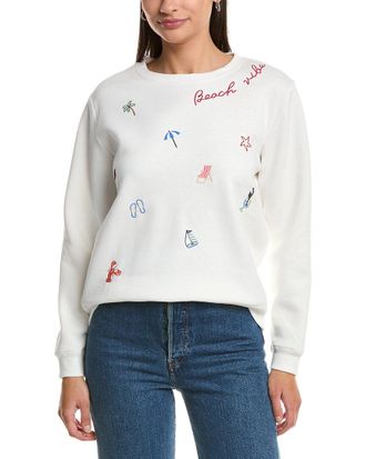 Vintage Havana Vintage Fleece All Over Embroidered Crewneck Sweatshirt
