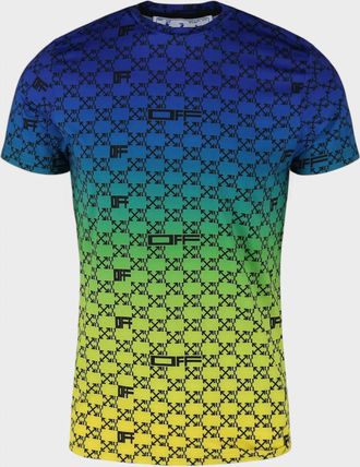 Off-white Mens Athletic Monogram Short-Sleeve Tee - Blue - Size X-Small