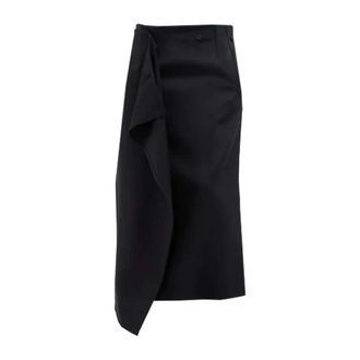 Carven Midi Skirts, female, Black, Size: S Sk404 Lsyered Skirt