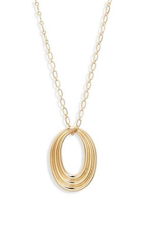 Nordstrom Concentric Circle Pendant Necklace in Gold at Nordstrom