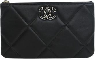 Chanel Pre-owned Clutch Bag - Dames - Vintage Clutch - Zwart - ONE Size - Leer - Vintage