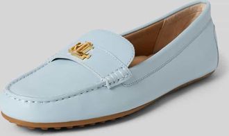 Lauren Ralph Lauren Loafer aus echtem Rindsleder Modell BARNSBURY in Hellblau, Gr&ouml;&szlig;e 36,5