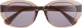 Max Mara 54mm Round Sunglasses in Shiny Bordeaux /Smoke at Nordstrom Rack