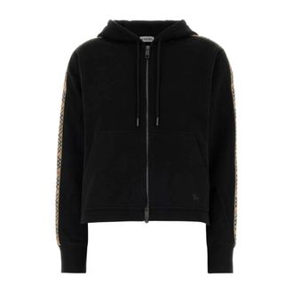 Burberry Zip-Through Sweatshirt - female - Burberry - Zip-throughs - Black - S - Sweatshirts & Hoodies