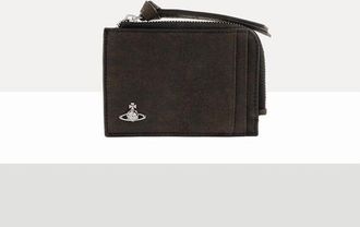 Vivienne Westwood Card Holder With Zip Leather Dark-brown One Size Unisex