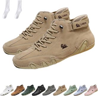Generic Shoes Orthopedic Sneakers for Women and Men, Unisex Outdoor Waterproof Breathable Casual Sneakers Shoes (Khaki,11.5)
