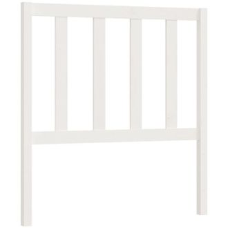 vidaXL Testiera per Letto Bianca 81x4x100 cm in Legno Massello di Pino - Vidaxl