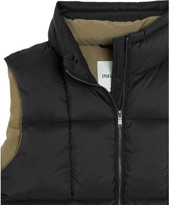 Lyle & Scott Mens And Cocoon Gilet in Lacquer - Black - Size X-Large