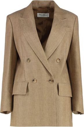 Max Mara Womens Gerla Linen Jacket - Tan - Size EU 42 (Womens)
