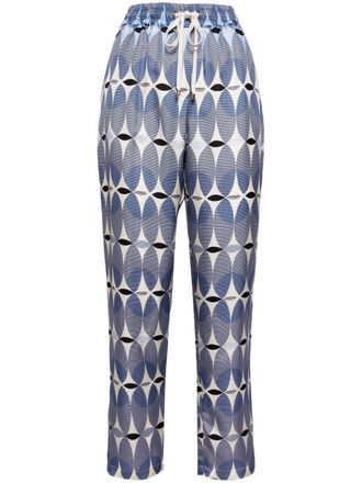 Lorena Antoniazzi Broek met print - Blauw