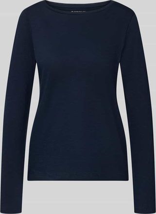 Tom Tailor Regular Fit Langarmshirt aus Bio-Baumwoll-Mix in Marine, Gr&ouml;&szlig;e XXXL