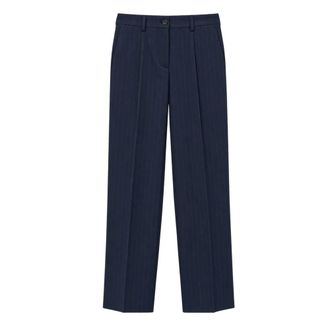 Mars&eacute;m Marsem - Tailored Straight Broeken - Dames - Broeken - Blauw - Maat: M Poliester