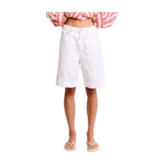 Denimist Keaton Relaxed Short - Dames - Denim shorts - Wit - W27 - Katoen - Korte Broeken