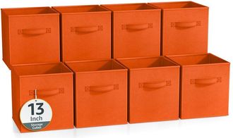 Sorbus 13In 8 Pack Collapsible Fabric Storage Bins