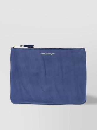 Comme Des Gar&ccedil;ons calf leather vintage-effect clutch bag