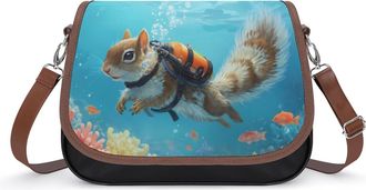 Generic Cute Squirrel Scuba Fashion Womens Crossbody Bags Novelty Handbag Shoulder Bag Purse