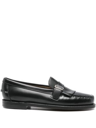 Sebago Black Ales Moccasin Toe Leather Loafer