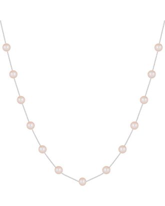 Splendid Pearls Silver 6-6.5Mm Pearl Necklace