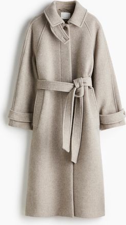 H&M Oversized Mantel aus Wollmix - Brown