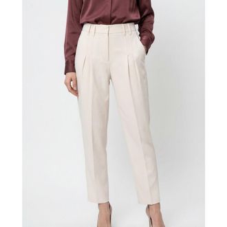 Brunello Cucinelli Light Beige Tapered Trousers, Brand Size 44 (US Size 10)