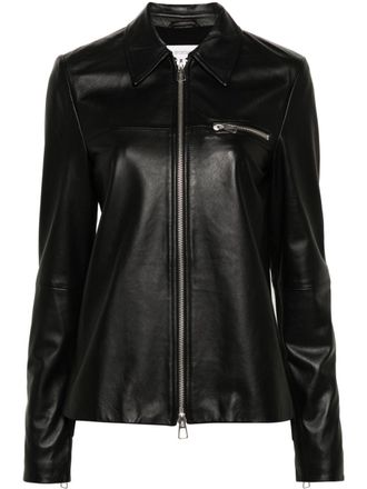 Sportmax Leren jack - Zwart