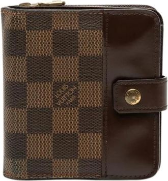 Louis Vuitton Pre-owned Wallets, female, Brown, Size: ONE SIZE Pre-owned Damier Ebene Compact Wallet