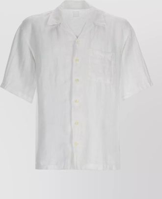 120% Lino linen shirt short sleeves chest pocket