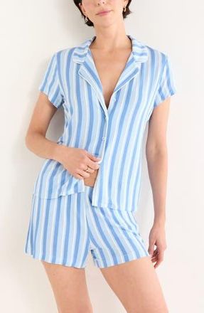 Nordstrom Rack Tranquility Shortie Pajamas in Blue Leisure Stripe at Nordstrom Rack, Size X-Small