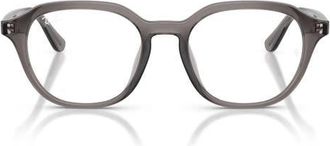 Ray-Ban 52mm Square Optical Glasses in Grey at Nordstrom