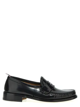 Thom Browne Black Solid Penny Loafers