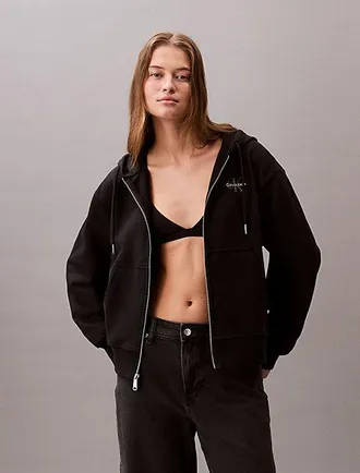 Calvin Klein Sudadera Holgada Con Capucha Cremallera Y Monograma
