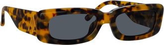 The Attico Authentieke Mini Marfa Bril - unisex - Zonnebrillen - Bruin - ONE Size - Accessoires