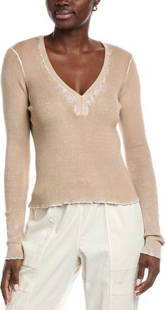 Autumn Cashmere Cotton by Autumn Cashmere Inked V-Neck Sweater