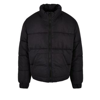 Urban Classics Heren Cropped Gewatteerde Jas (Zwart)