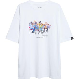 Martine Rose Short Sleeve Oversize Graphic T-Shirt in White at Nordstrom, Size Medium