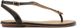 Kazar Zwarte teenslippers - Dames - Sandalen - Zwart - 38 EU - Leer - Schoenen