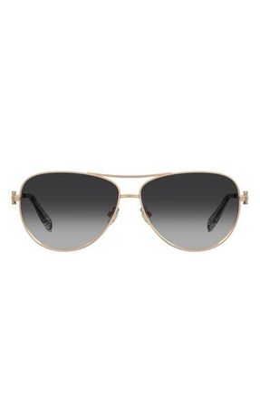 Kate Spade New York melly 60mm gradient pilot sunglasses in Gold Blue/Dark Grey Sf at Nordstrom