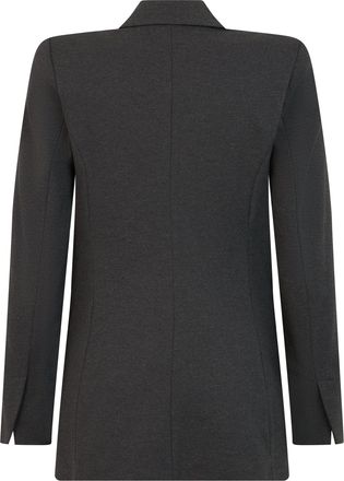 Pinko Womens Double-Breasted Jacket Crow Grey Viscose Blazers