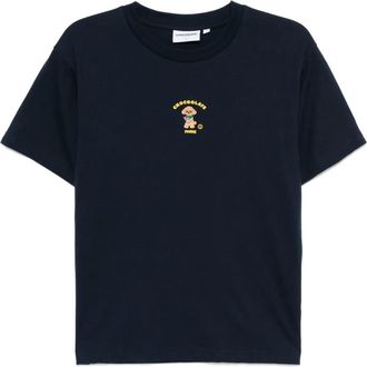 Chocoolate logo-embroidered T-shirt - women - Cotton - M - Blue